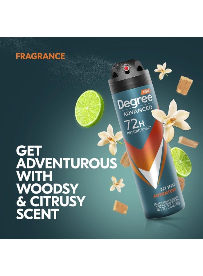 Men Dry Spray Antiperspirant Adventure 107g